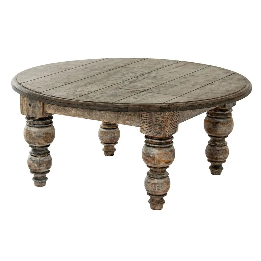 The Rutland Collection Round Coffee Table - Brown
