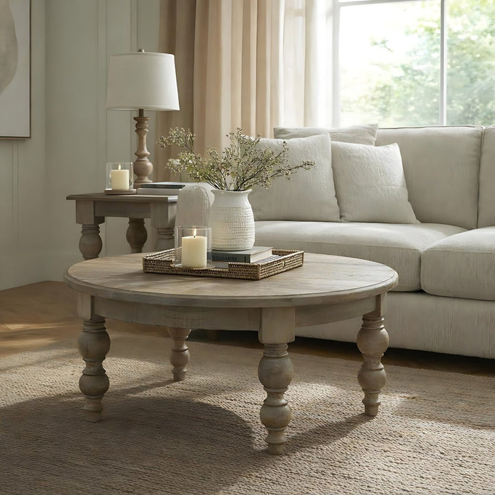 The Rutland Collection Round Coffee Table - Brown