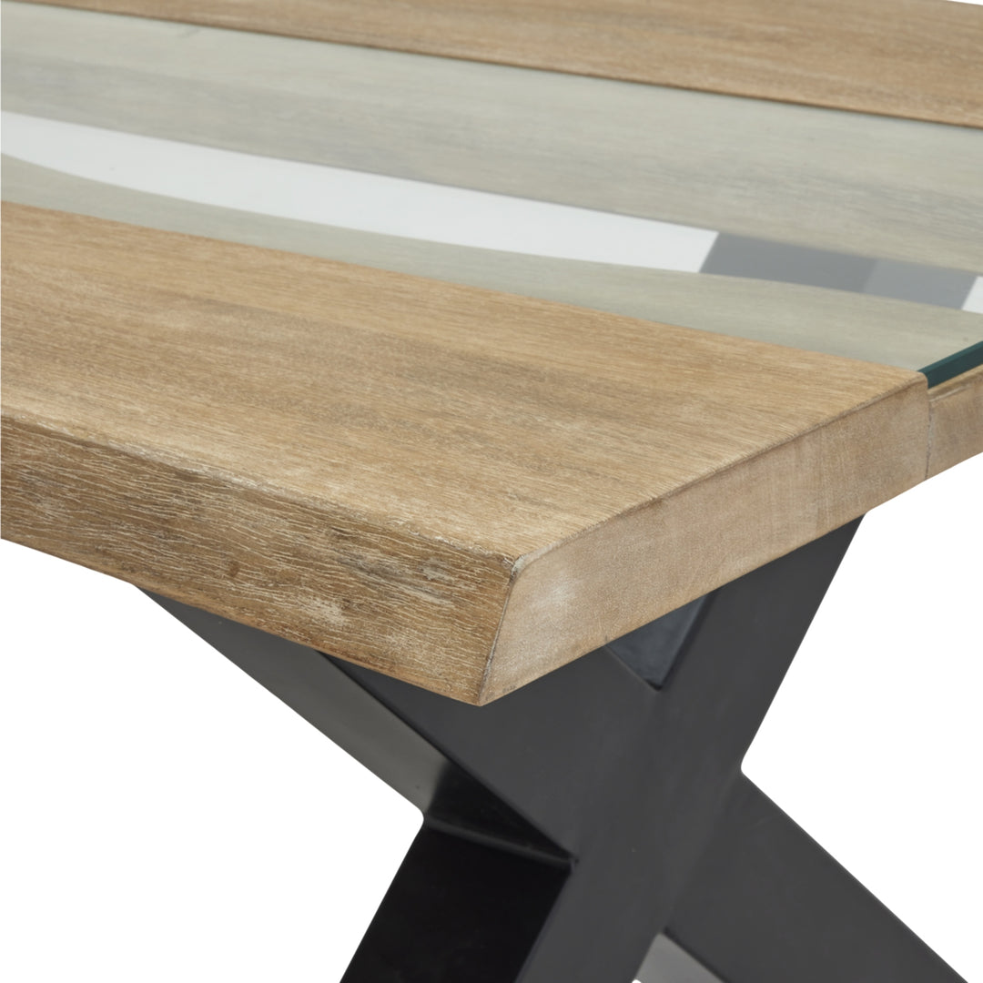Live Edge Collection River Coffee Table - Light Acacia Hill 2