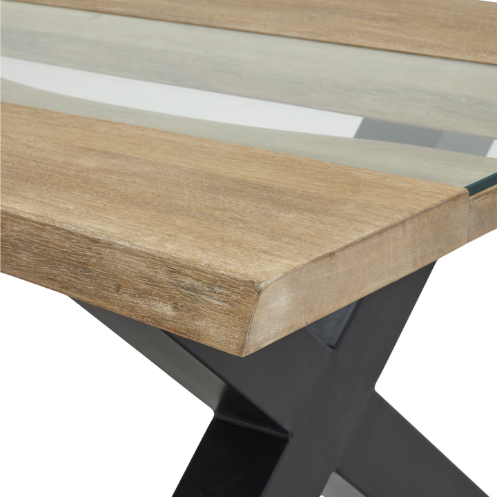 Live Edge Collection River Coffee Table - Light Acacia Hill 2
