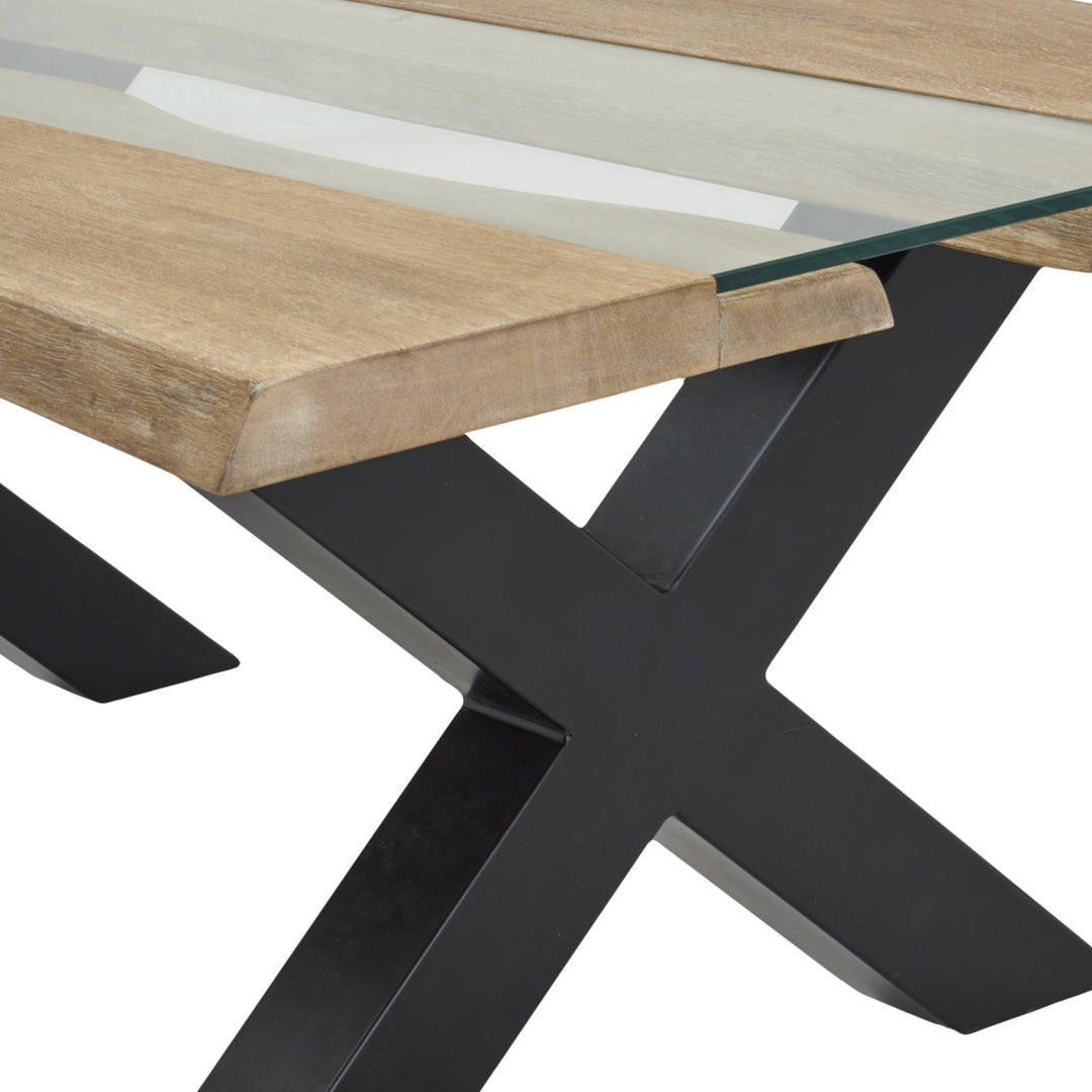 Live Edge Collection River Coffee Table - Light Acacia Hill 4