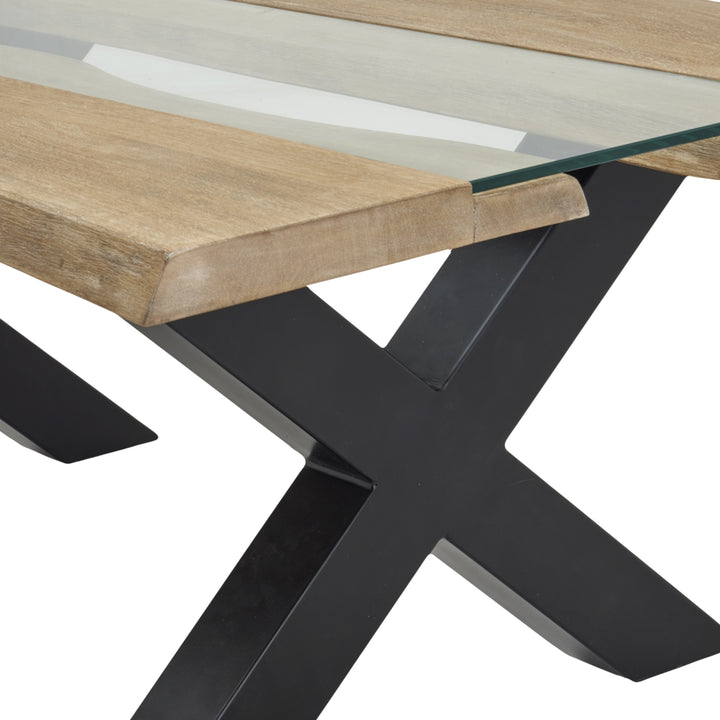 Live Edge Collection River Coffee Table - Light Acacia Hill 4