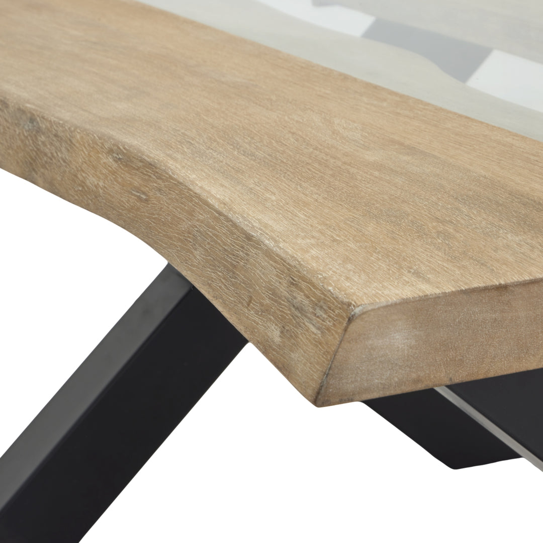 Live Edge Collection River Coffee Table - Light Acacia Hill 5