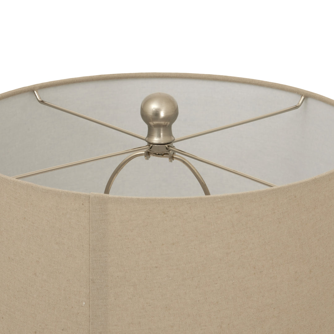 Twill Weave Ceramic Table Lamp with Linen Shade Hill 4