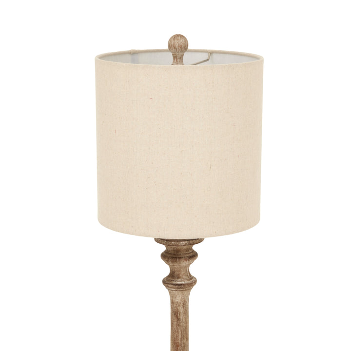 Pallido Candlestick Table Lamp with Linen Shade Hill 2