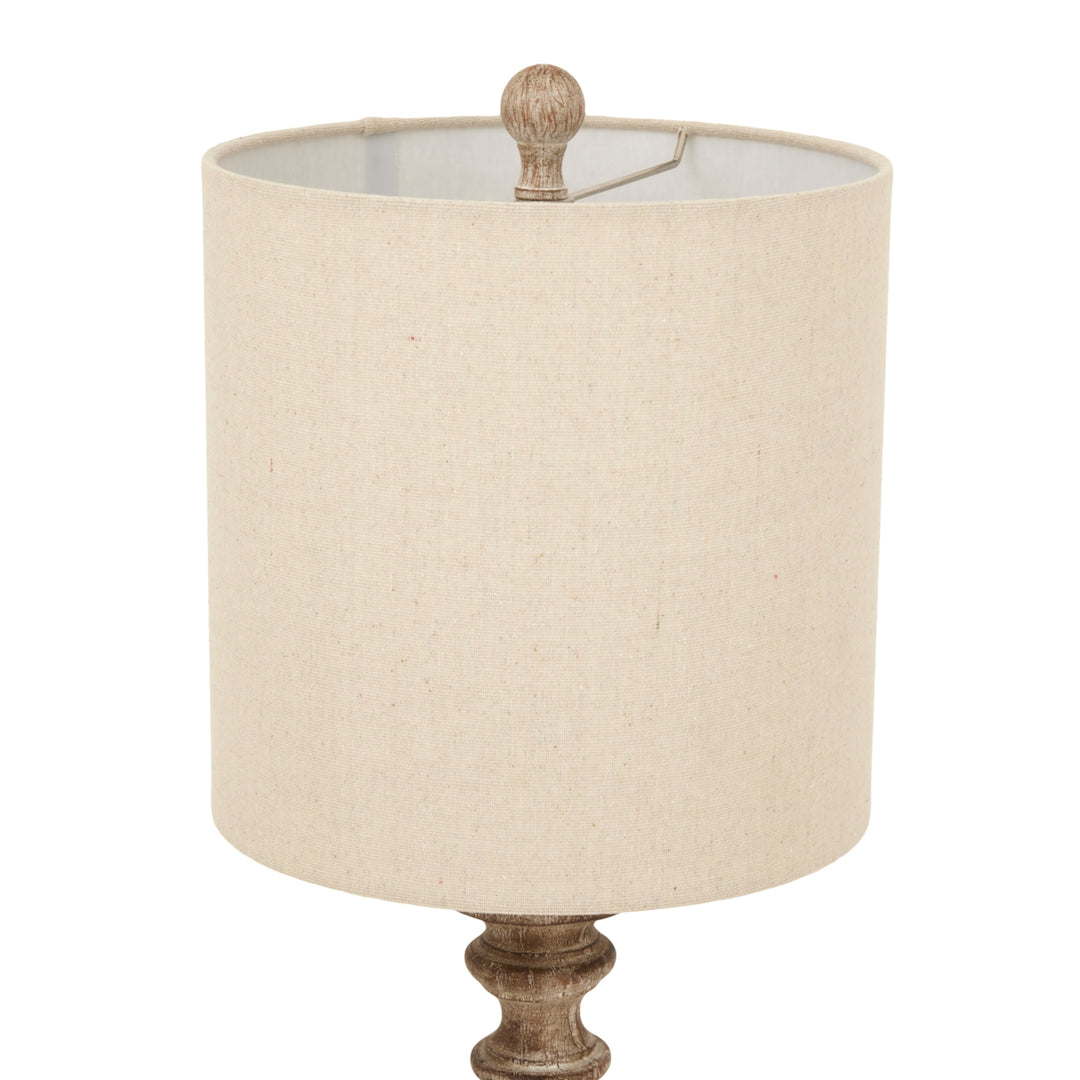 Pallido Candlestick Table Lamp with Linen Shade Hill 3