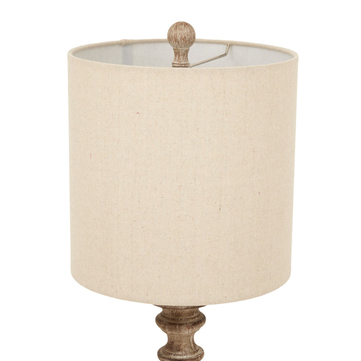 Pallido Candlestick Table Lamp with Linen Shade Hill 3
