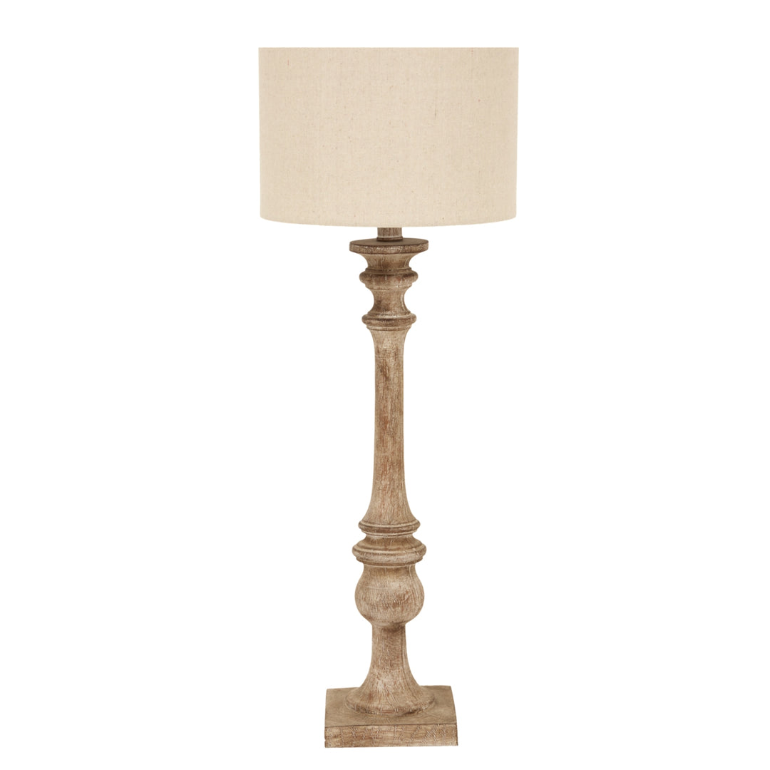 Pallido Candlestick Table Lamp with Linen Shade Hill 4