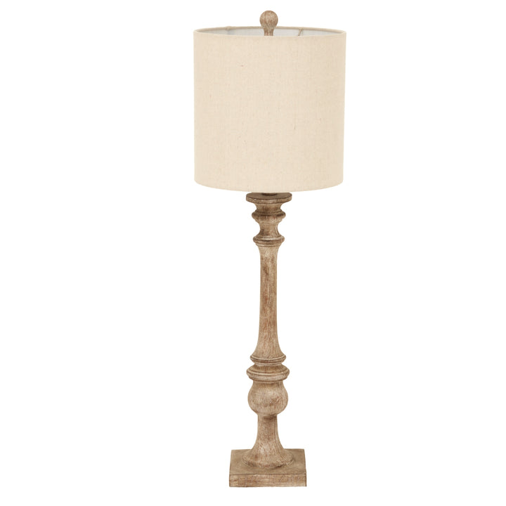 Pallido Candlestick Table Lamp with Linen Shade Hill 1
