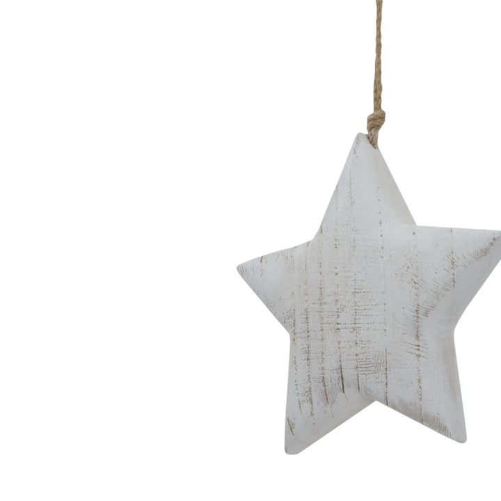 Whitewashed Wooden Rustic Hanging Star Hill 2