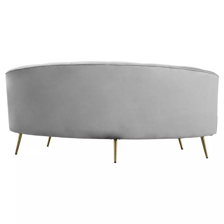 Hasna Three Seat Velvet Sofa - Grey