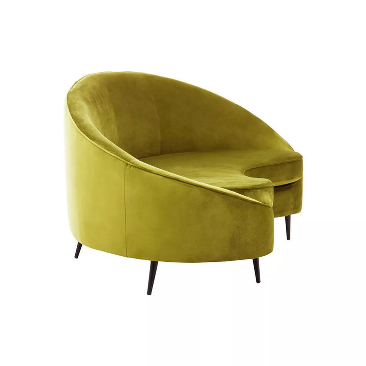 Hasna Three Seat Velvet Sofa - Olive