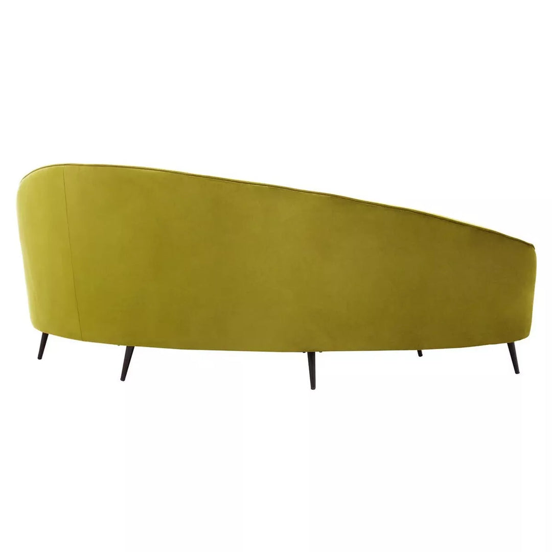 Hasna Three Seat Velvet Sofa - Olive