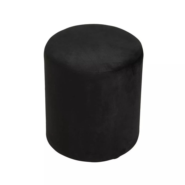 Haley Velvet Pouffe - Black