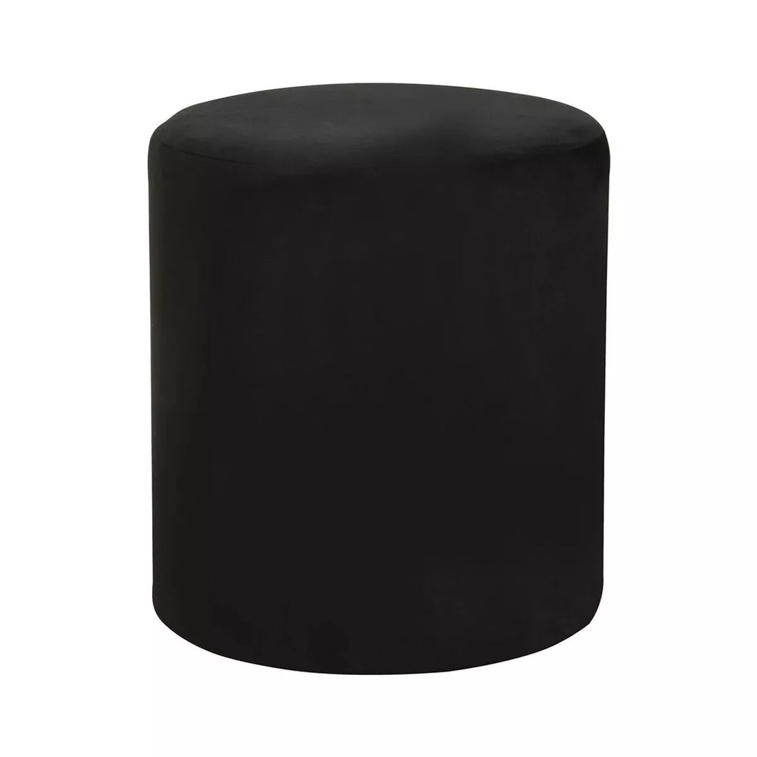 Haley Velvet Pouffe - Black