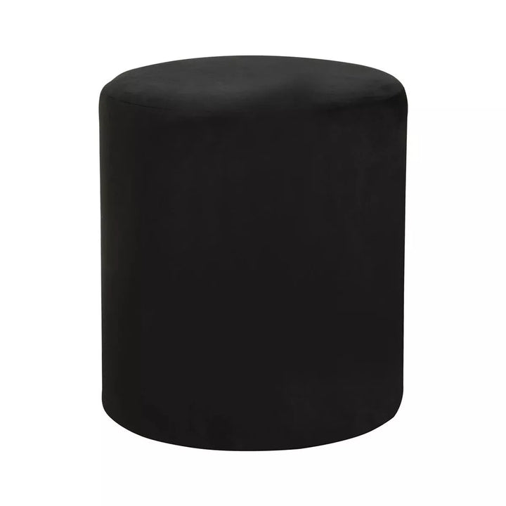 Haley Velvet Pouffe - Black