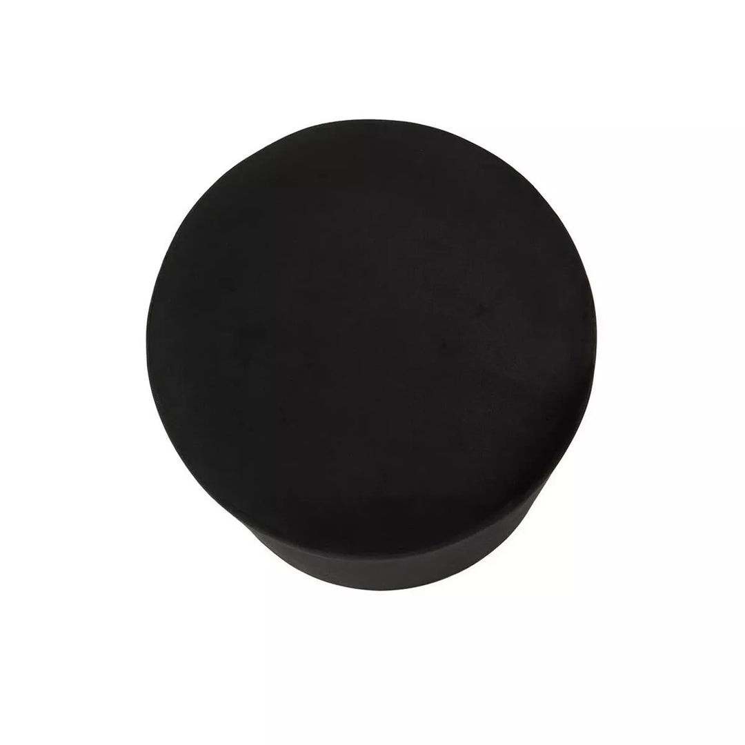 Haley Velvet Pouffe - Black