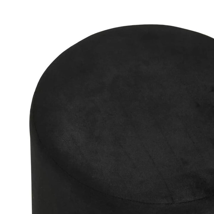 Haley Velvet Pouffe - Black
