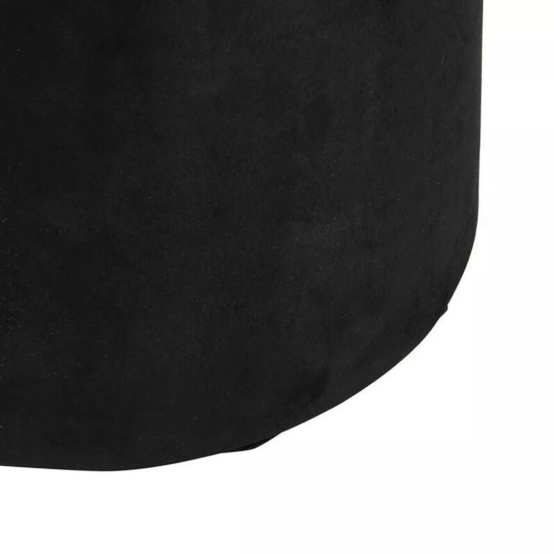 Haley Velvet Pouffe - Black