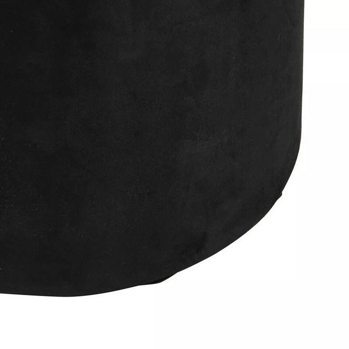 Haley Velvet Pouffe - Black
