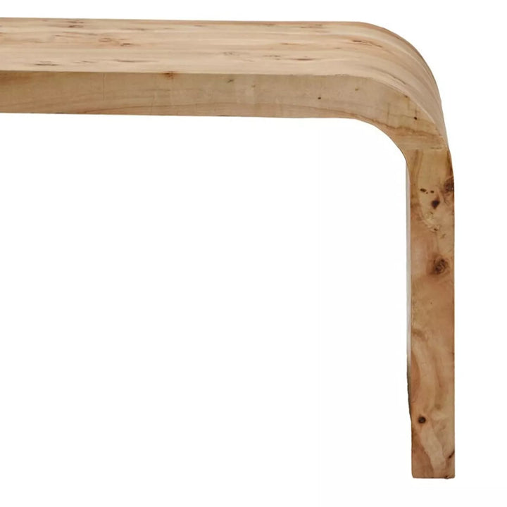Mota Burl Wood Curved Coffee Table