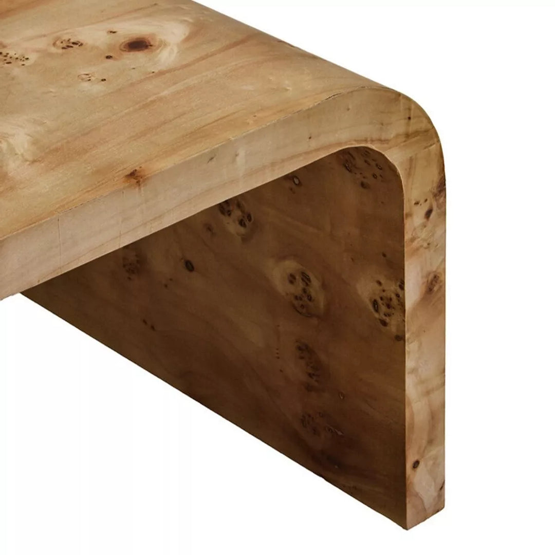 Mota Burl Wood Curved Coffee Table
