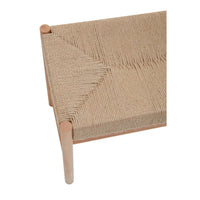 Olivia's Beckett Bench Natural Rope & Natural Wood Frame