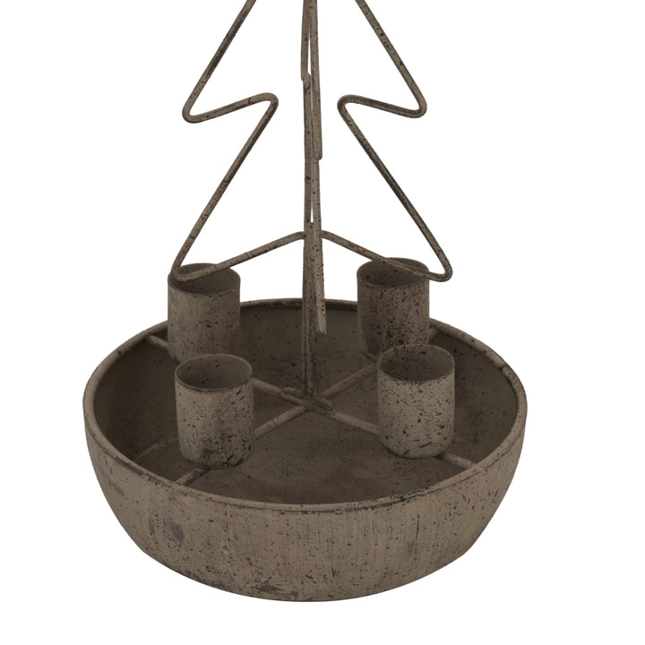 Rustic Christmas Tree Candle Holder Hill 2