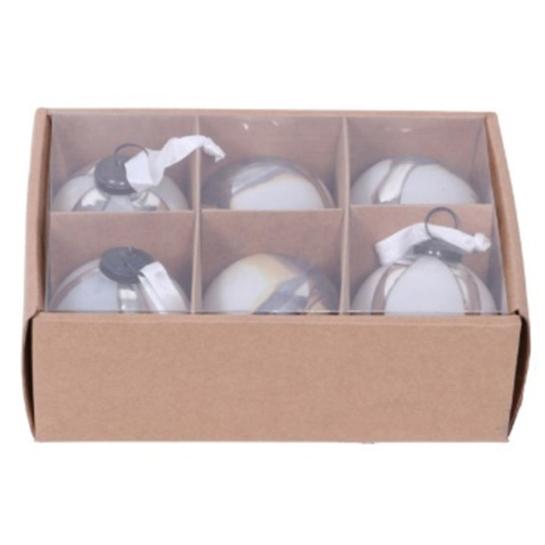 Ombre Set Of 6 Baubles - Silver Hill 1