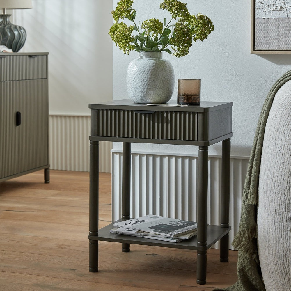 Reed 1 Drawer Side Table