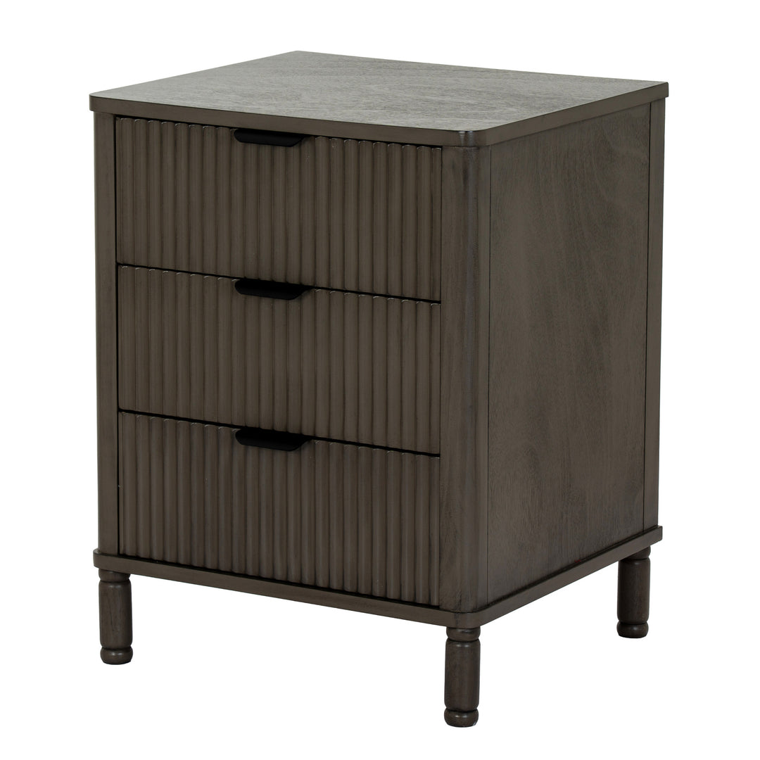 Reed 3 Drawer Bedside Table