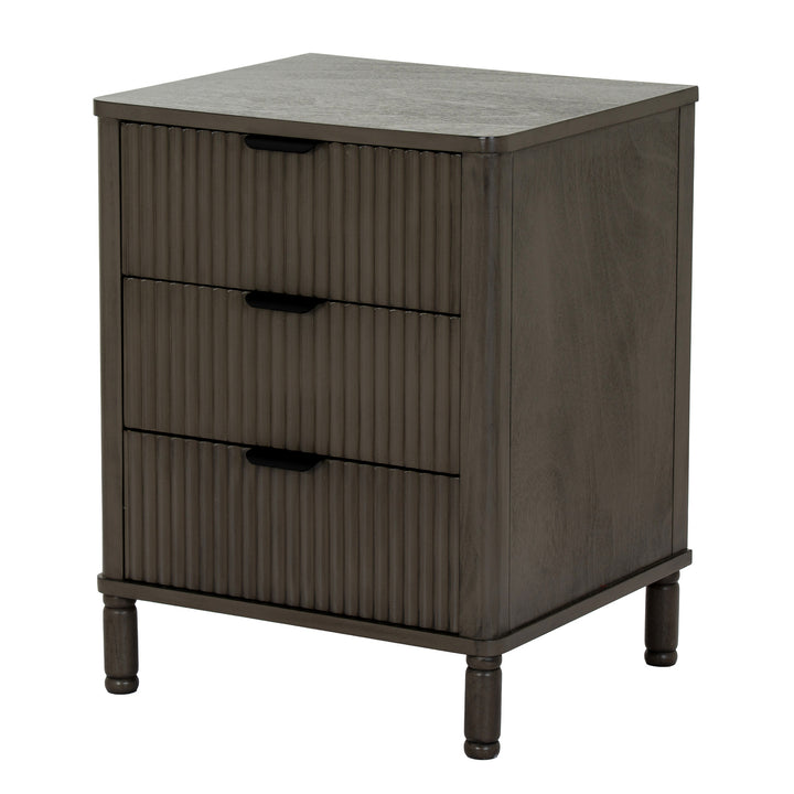 Reed 3 Drawer Bedside Table