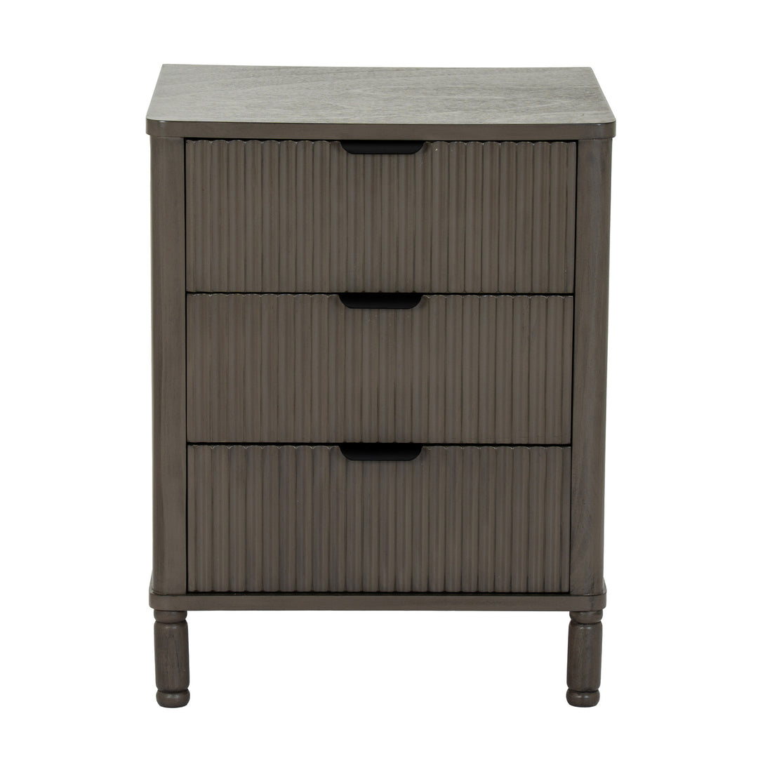 Reed 3 Drawer Bedside Table