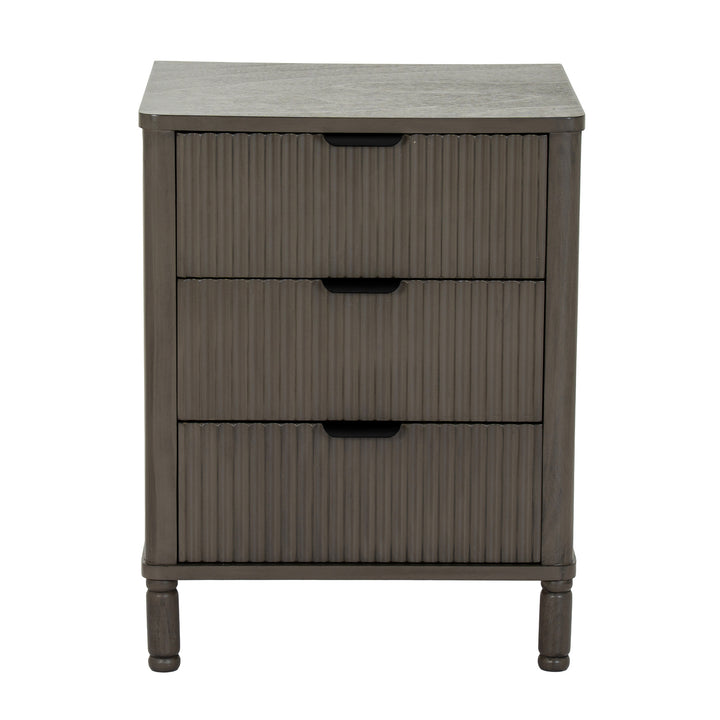 Reed 3 Drawer Bedside Table