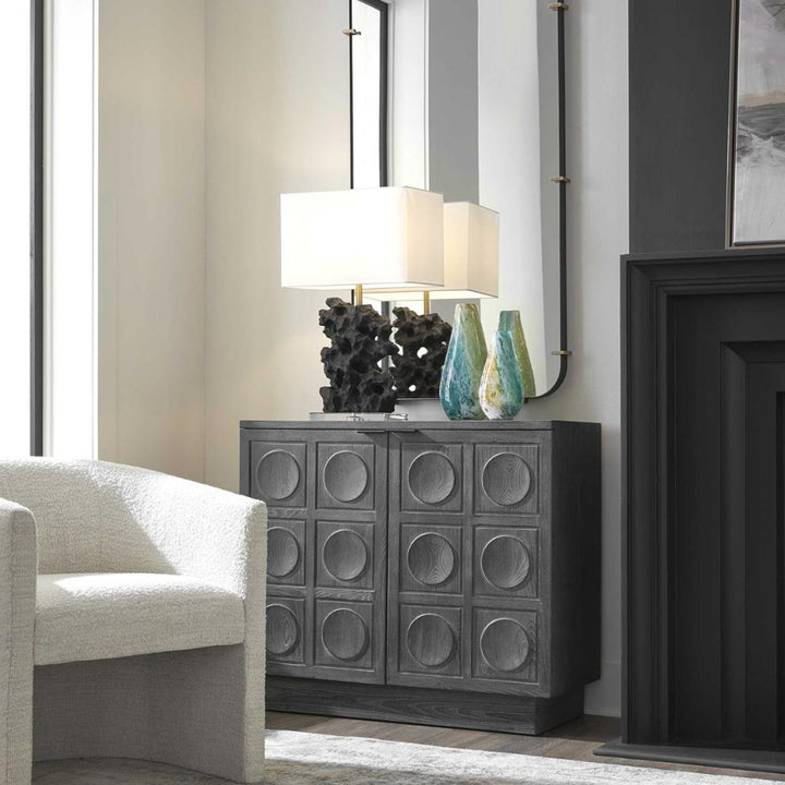 Shelby 2 Door Ebony Stained Cabinet