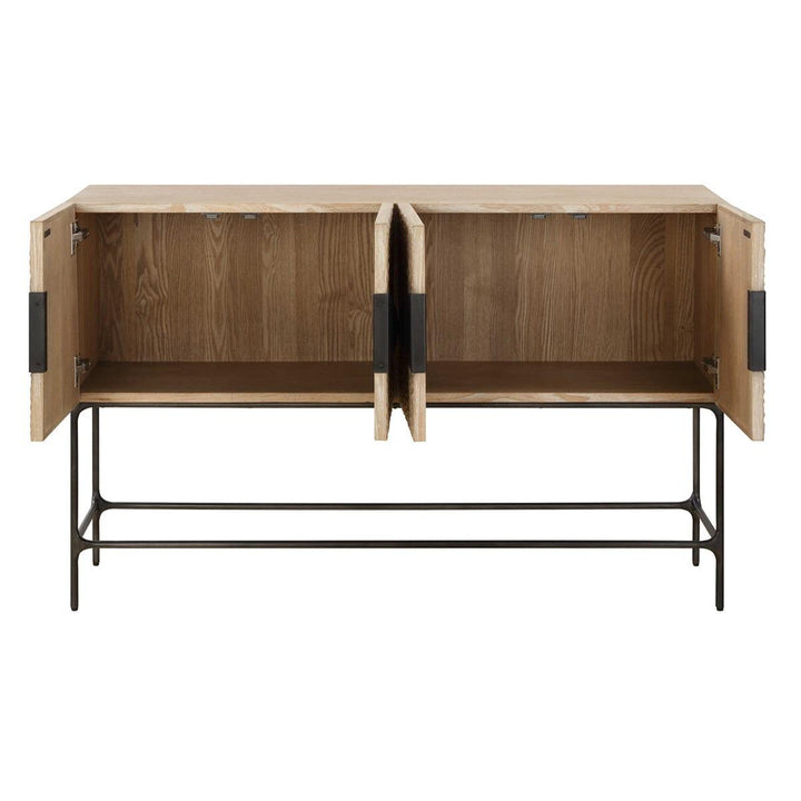 Lunar 4 Door Elm Wood Cabinet