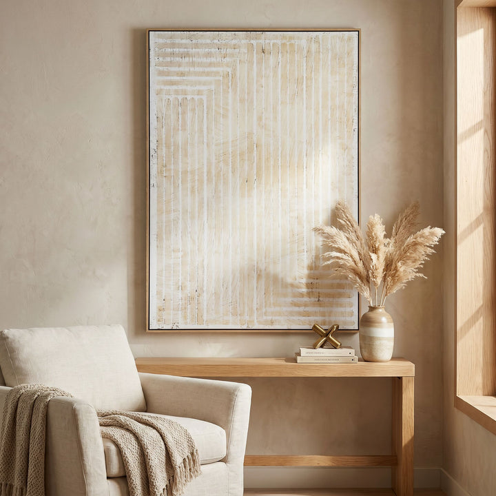 Tellura Hand Painted Framed Canvas