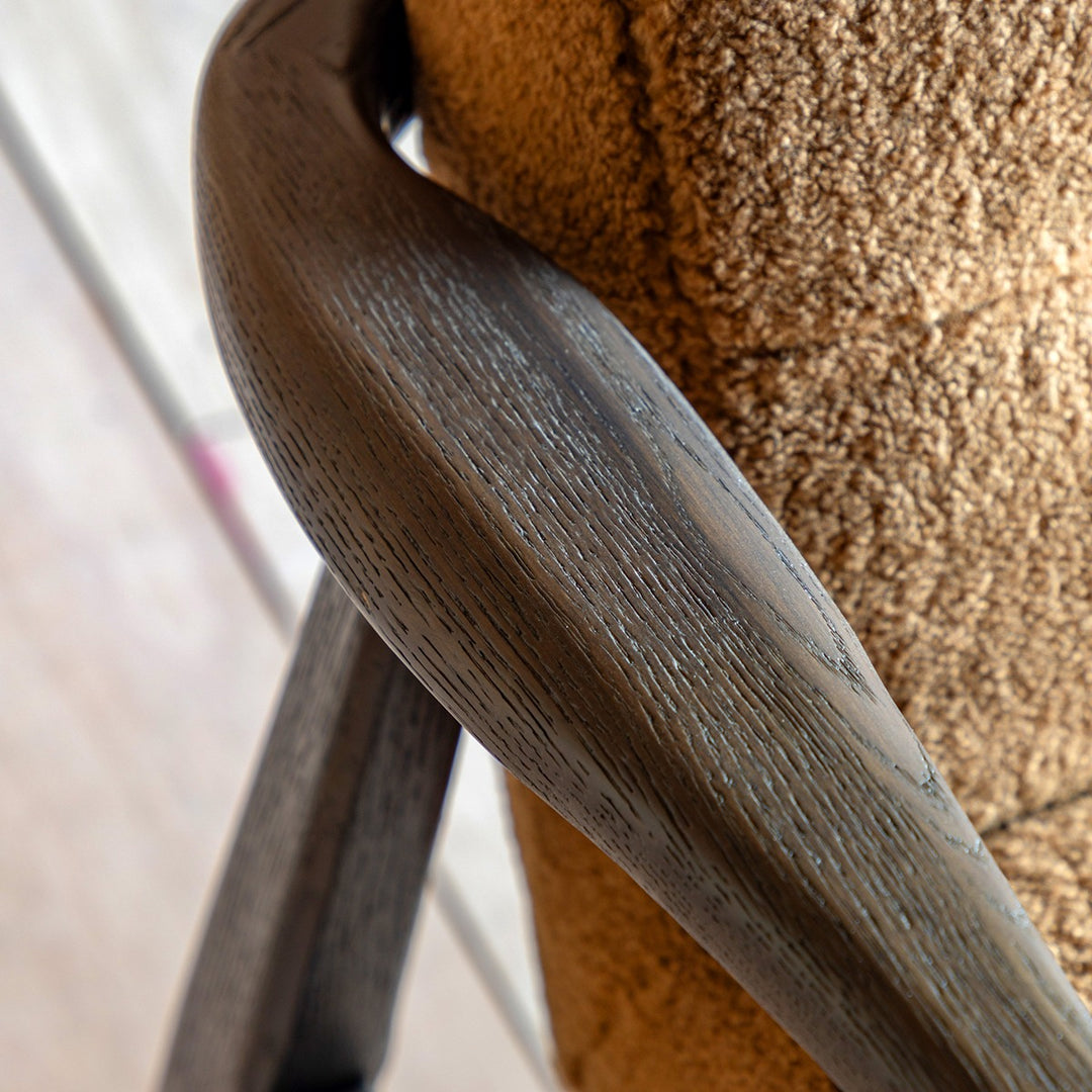 Humber Faux Sheepskin Armchair - Ochre