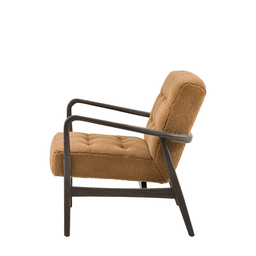 Humber Faux Sheepskin Armchair - Ochre