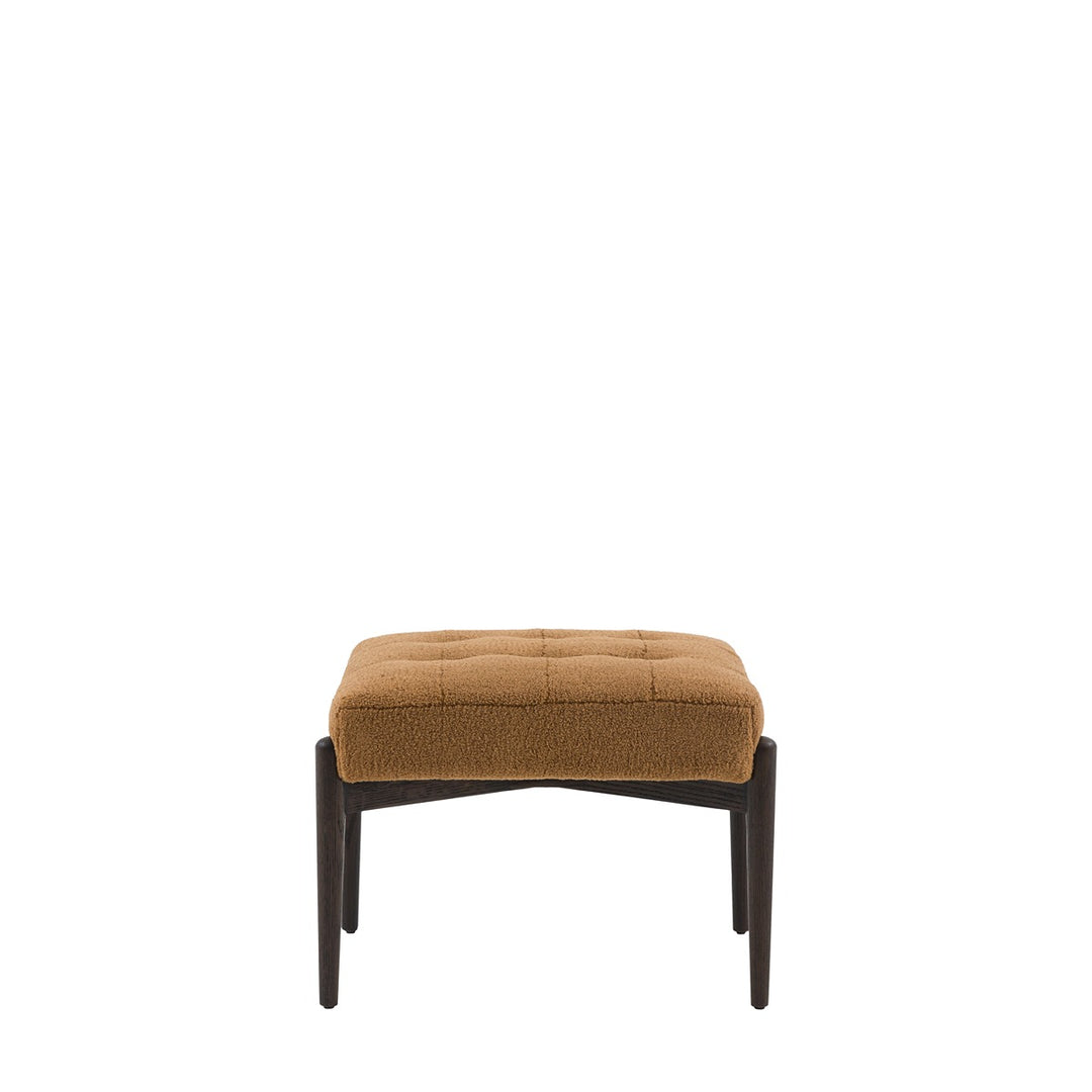 Humber Faux Sheepskin Footstool - Ochre