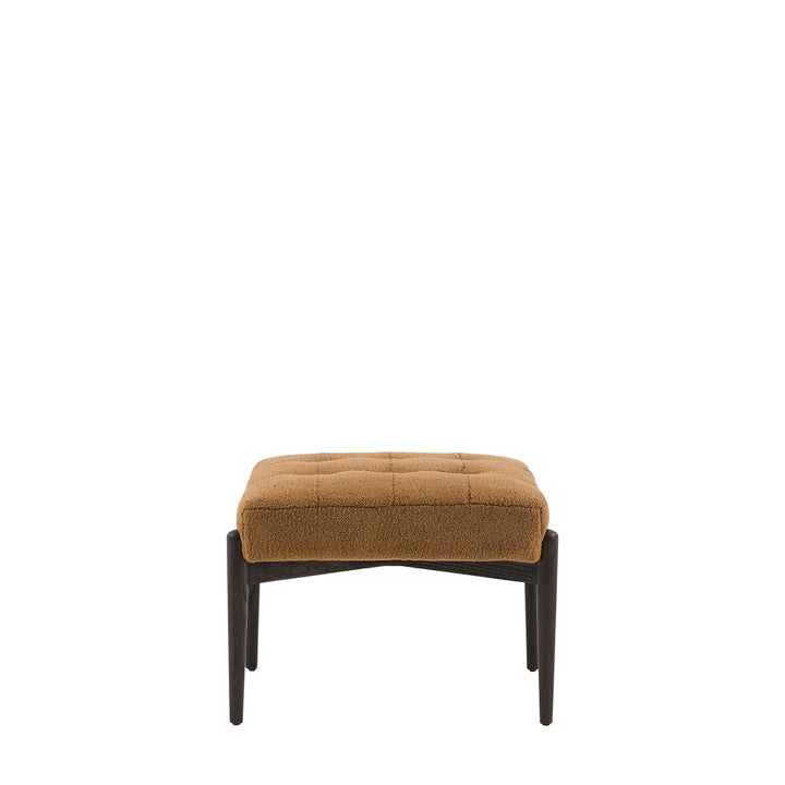 Humber Faux Sheepskin Footstool - Ochre