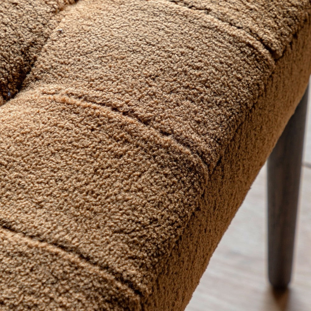 Humber Faux Sheepskin Footstool - Ochre