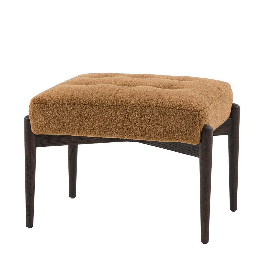 Humber Faux Sheepskin Footstool - Ochre