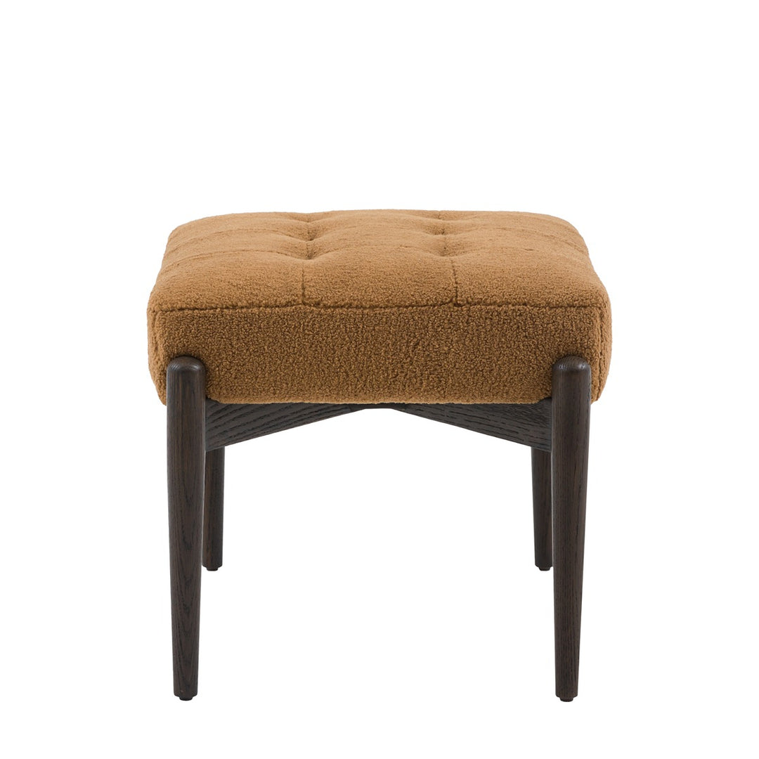 Humber Faux Sheepskin Footstool - Ochre