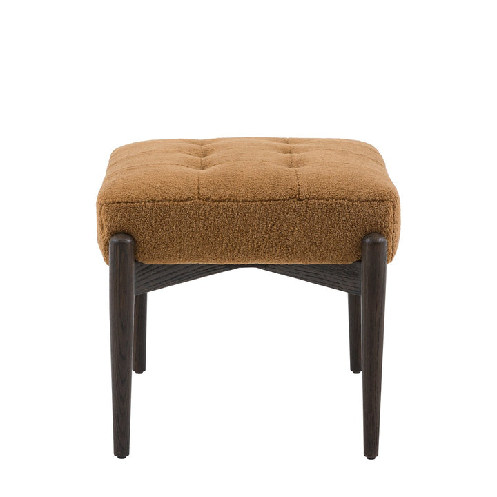 Humber Faux Sheepskin Footstool - Ochre