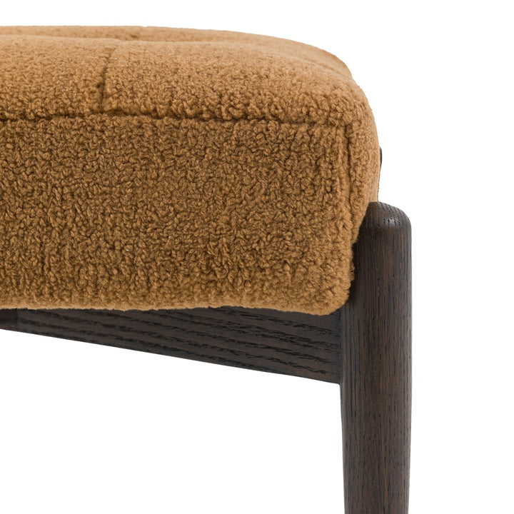 Humber Faux Sheepskin Footstool - Ochre