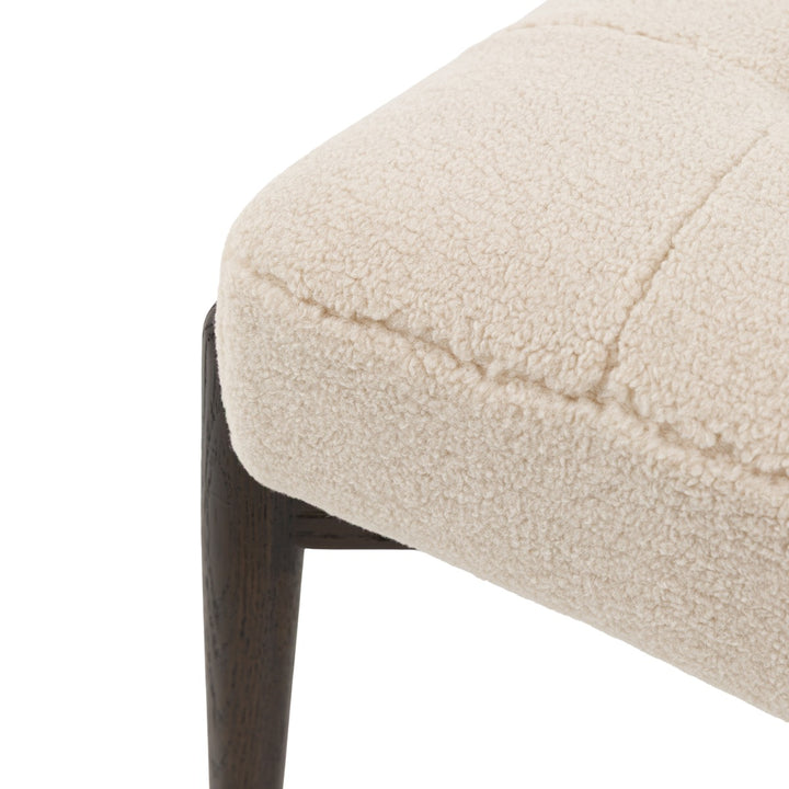 Humber Faux Sheepskin Footstool - Cream