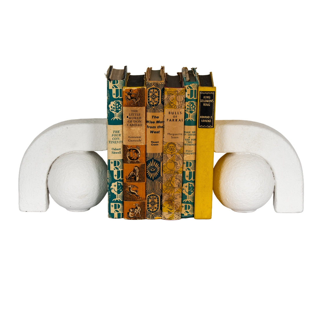 Ashen Ceramic Book Ends