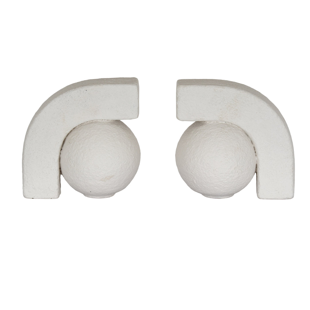 Ashen Ceramic Book Ends