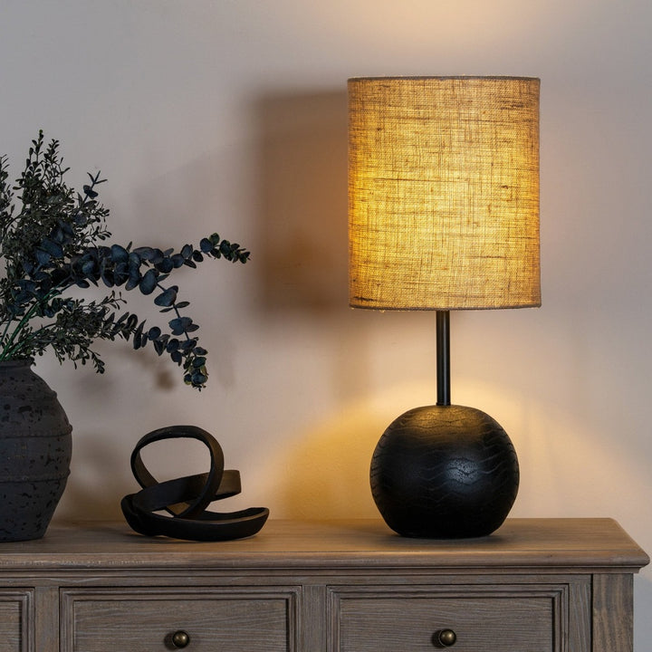 Cannon Hessian Shade Table Lamp